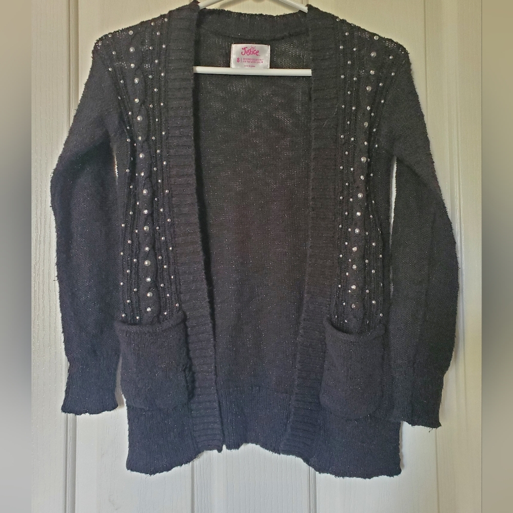 Black Beaded Kid's Sweater